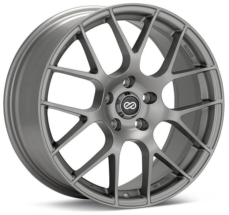 Enkei Raijin 19x9.5 35mm Offset 5x112 Bolt Pattern 72.6 Bore Dia Hyper Silver Wheel