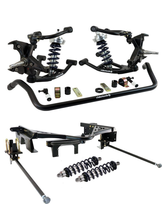 Ridetech 88-98 Chevy C1500 2WD CoilOver Suspension System 14 Bolt Rear Wishbone w/ HD Drop Spindles