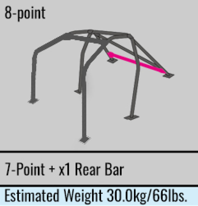 Cusco Steel Roll Cage 8 Point 2 Passenger Through Dash 2015 Subaru WRX / STI