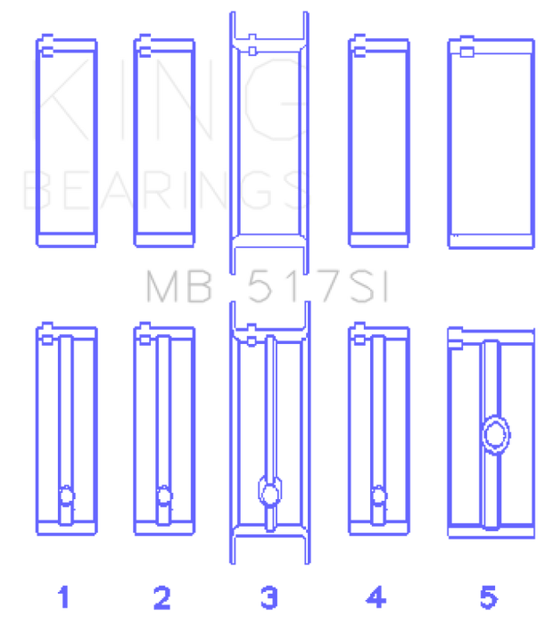 King Engine Bearings Chrysler 360 Crankshaft Main Bearings