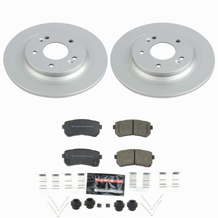 Power Stop 18-23 Hyundai Kona Rear Z23 Coated Brake Kit