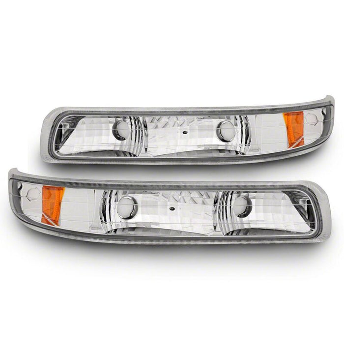 Raxiom 99-01 Chevrolet Silverado 1500 Axial Series Euro Turn Signal and Parking Lights- Chrome