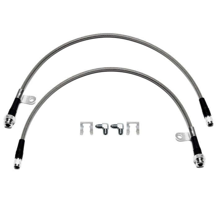 Wilwood 23in OAL Flexline M10x1.0 Hose to -3 w/ Bracket