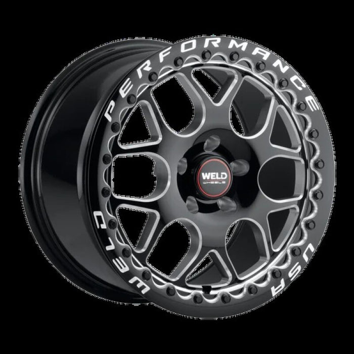 Weld Solana Beadlock 18x12 / 6x114.3 BP / ET53 / 71.5mm Bore - Gloss Black MIL DIA Wheel