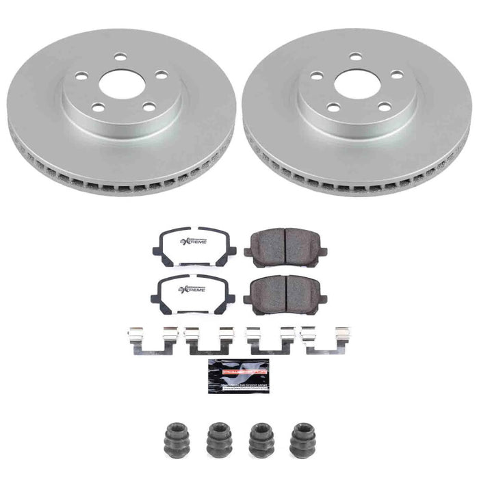 Power Stop 03-08 Pontiac Vibe Front Z26 Coated Brake Kit
