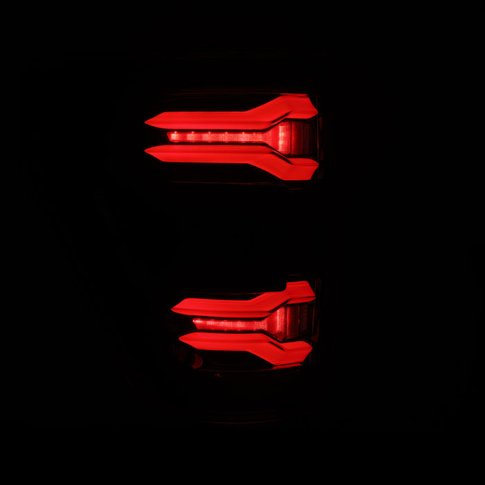 AlphaRex 21-23 Ford F-150 LUXX LED Taillights - Black w/ BLIS