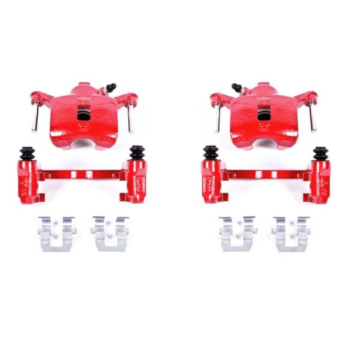 Power Stop 08-09 Buick Allure Rear Red Calipers w/Brackets - Pair