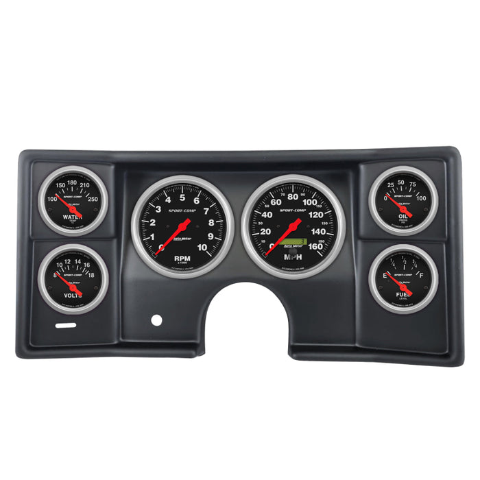 Autometer Sport-Comp Direct Fit Dash Kit 78-81 Malibu / El Camino / Montecarlo (2 x 5in/4 x 2-5/8in)