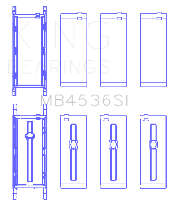 King Engine Bearings Mini Cooper B38A15M0 (Size +0.25mm) Main Bearing Set