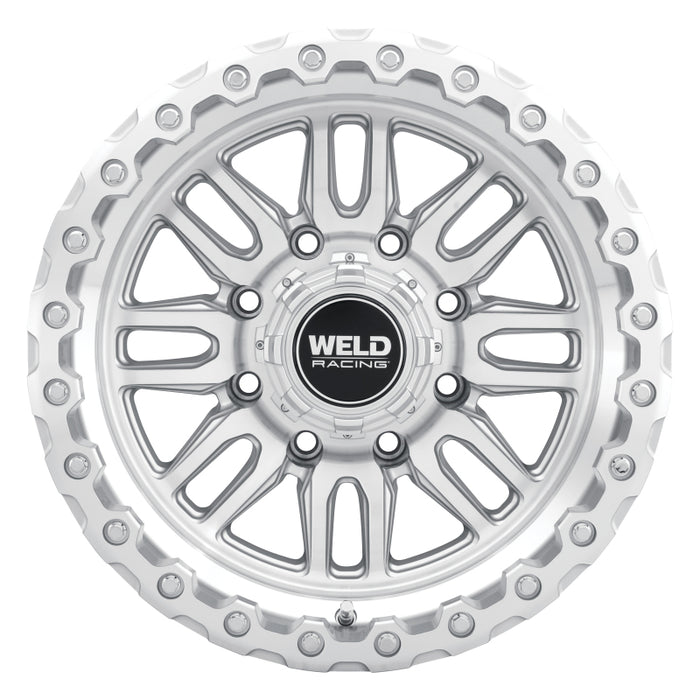 Weld Off-Road Swift 17x9in - 8x180 BP - ET-12 - 124.3mm CB - Gloss Silver Machined Wheel & Ring