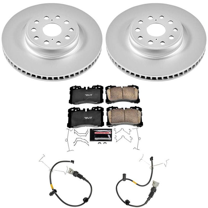 Power Stop 10-17 Lexus LS460 Front Z23 Coated Brake Kit