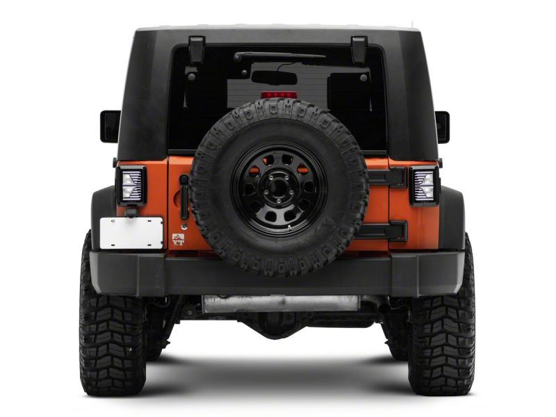 Raxiom 07-18 Jeep Wrangler JK Axial Series Vision LED Tail Lights- Black Housing (Clear Lens)