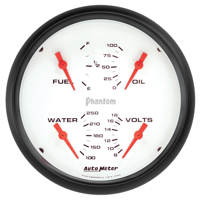Autometer Phantom Quad 5in. Gauge 240OHm (E) - 33Ohm (F) Electric
