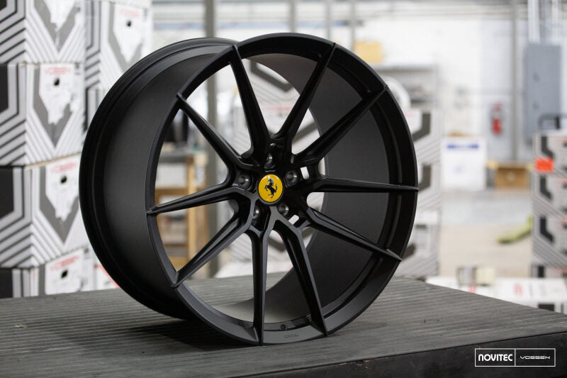 Vossen x Novitec NF9 22x12in - 5x114.3 BP - ET57 - Satin Black Ferrari 458 / F12 Rear Wheel