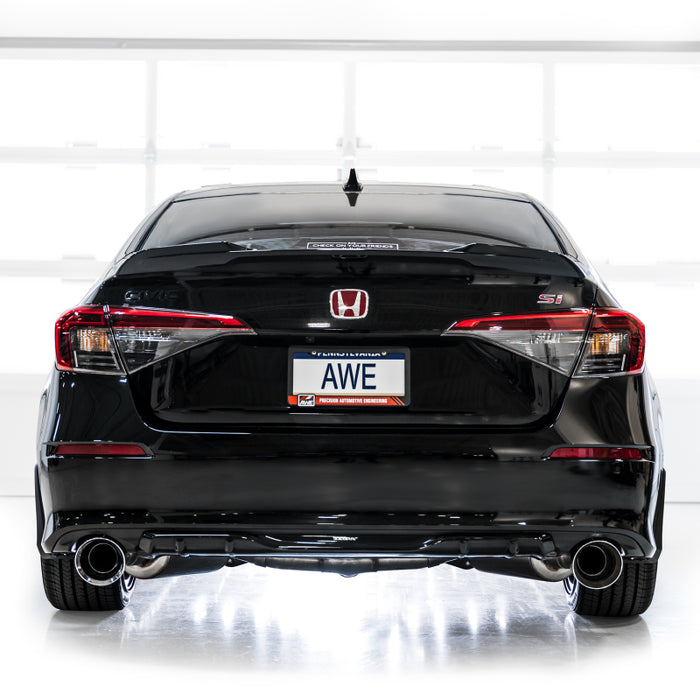 AWE Tuning 22+ Honda Civic Si/Acura Integra Track Edition Cat-Back Exhaust - Dual Chrome Silver Tips