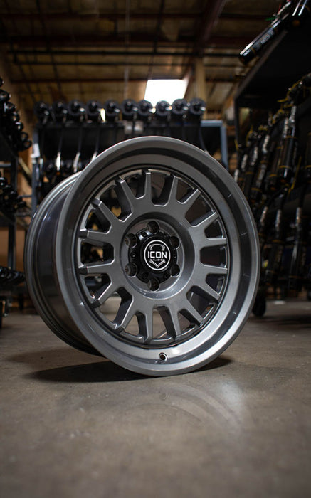 ICON Anza 17x8.5 / 5x150 / 25mm / 5.75in BS Gun Metal Wheel