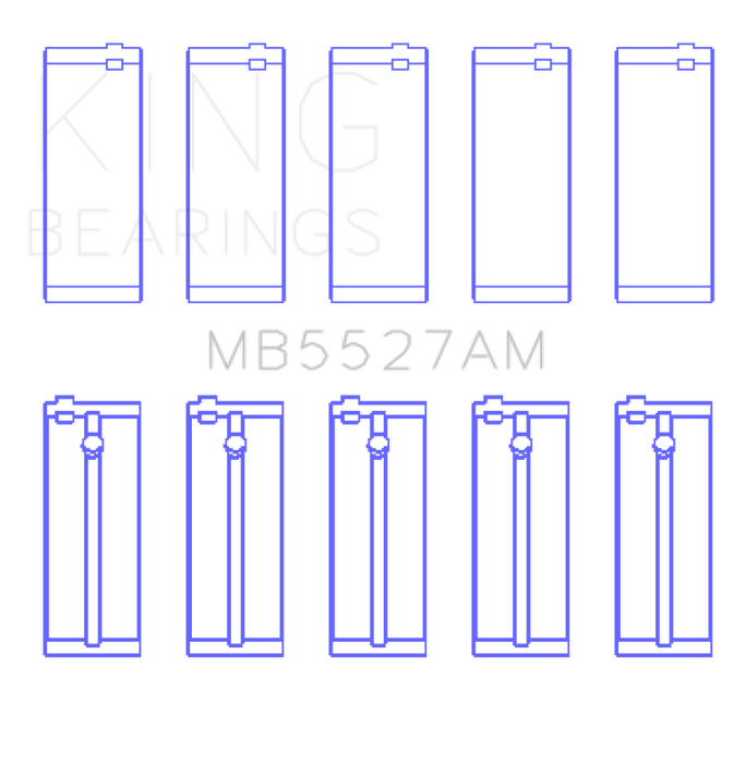 King Engine Bearings Toyota 4A-Fe/5A-Fe/7A-Fe (Size +0.75mm) Main Bearing Set