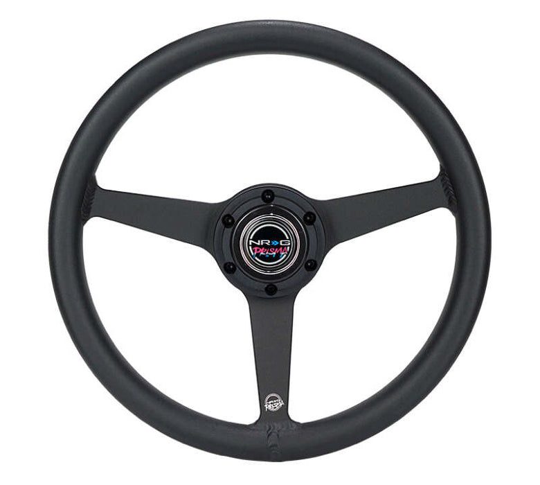 NRG Aluminum Steering Wheel 330mm - Heritage Solid Spoke - Ergonomic Grip - Anadized Black