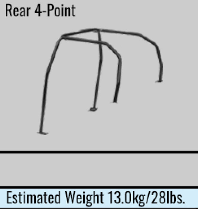 Cusco 88-91 Honda Civic (4th Gen EF3) 4-Point 4/5 Passenger Steel Safety21 Rollcage Kit - Black
