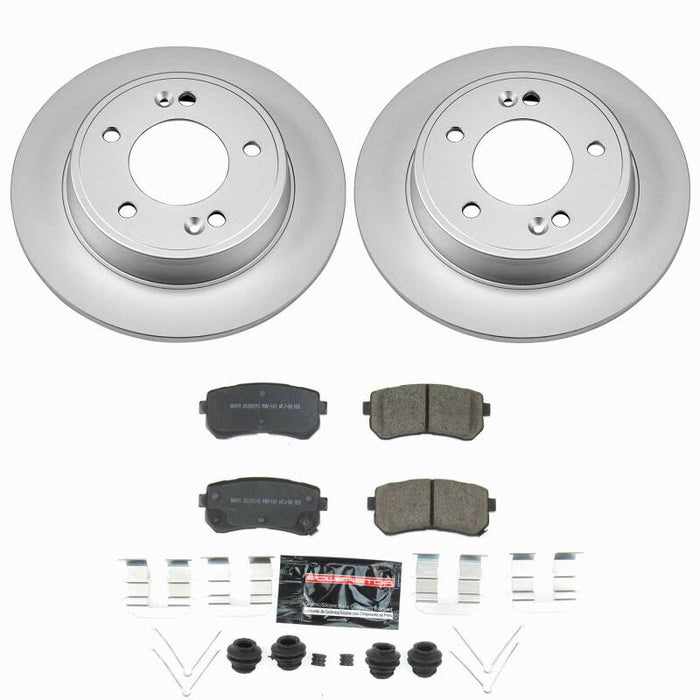 Power Stop 18-23 Hyundai Kona Rear Z23 Coated Brake Kit