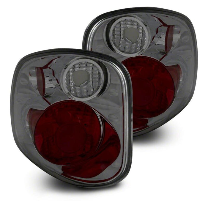 Raxiom 01-03 Ford F-150 Flareside Axial Series Version 2 Tail Lights- Chrome Housing- Smoked Lens