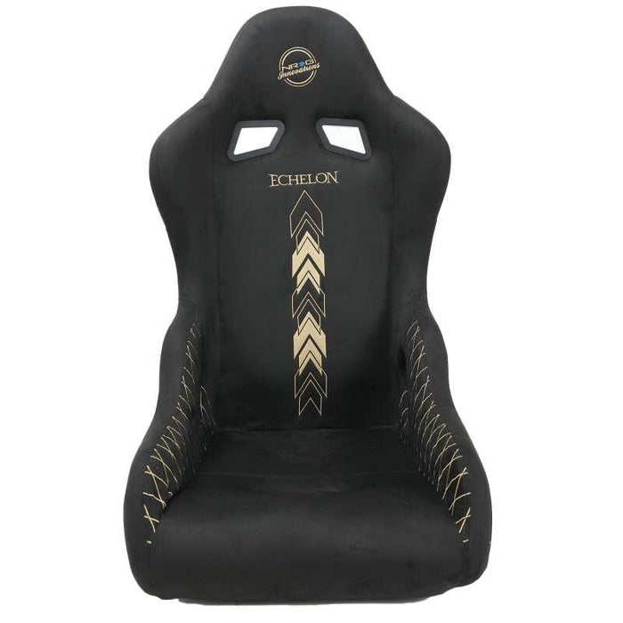 NRG FRP Bucket Seat - Echelon Light Weight - Gold Stitching - Large