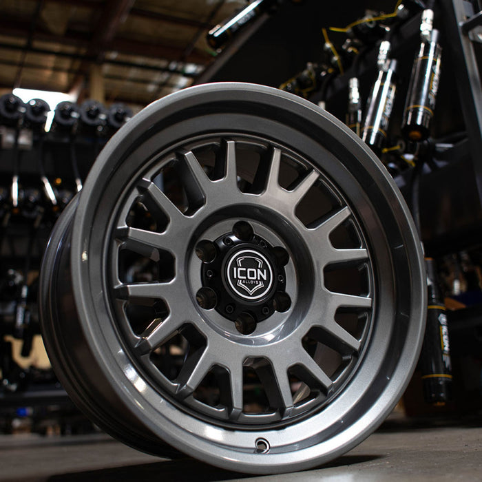 ICON Anza 17x8.5 / 5x150 / 25mm / 5.75in BS Gun Metal Wheel