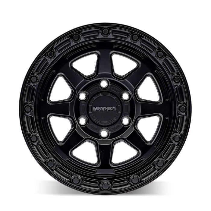 Mayhem 8306 Ridgeline 17x8.5 / 6x139.7 BP / -6mm Offset / 106.1mm Hub Satin Black Wheel