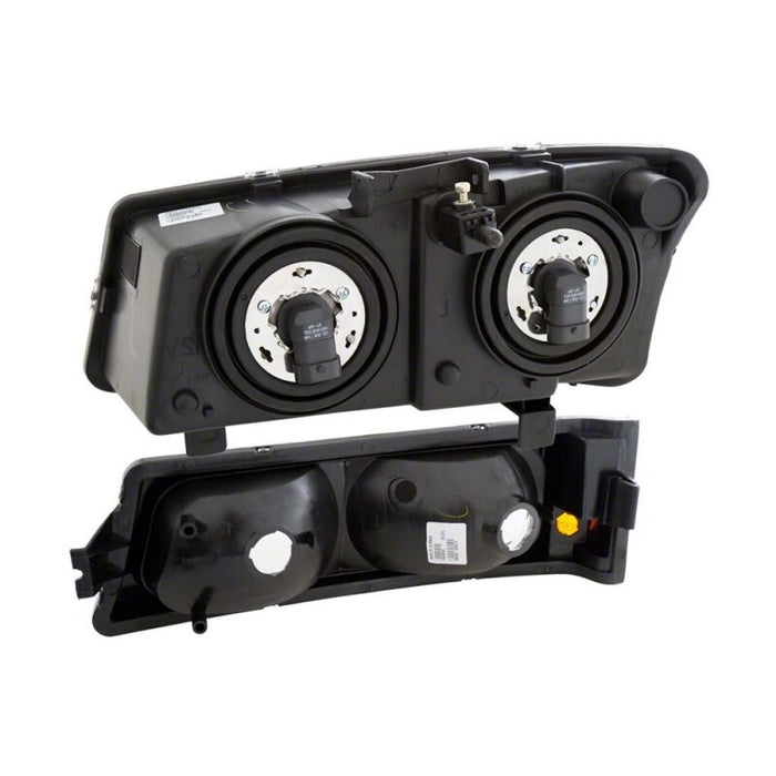 Raxiom 03-06 Chevrolet Silverado 1500 Axial Series Euro Headlights- Black Housing- Clear Lens