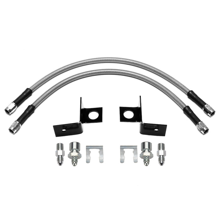 Wilwood flexline kit 14IN -3 hose M1.5 IF 1/8-27 NPT W/BRACKET