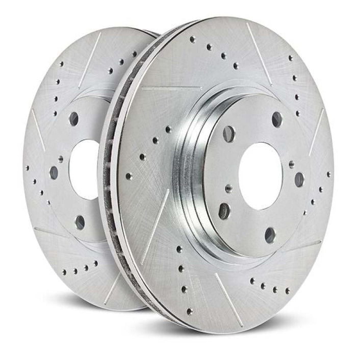 Power Stop 22-26 Acura MDX Rear Drilled & Slotted Rotor - Pair