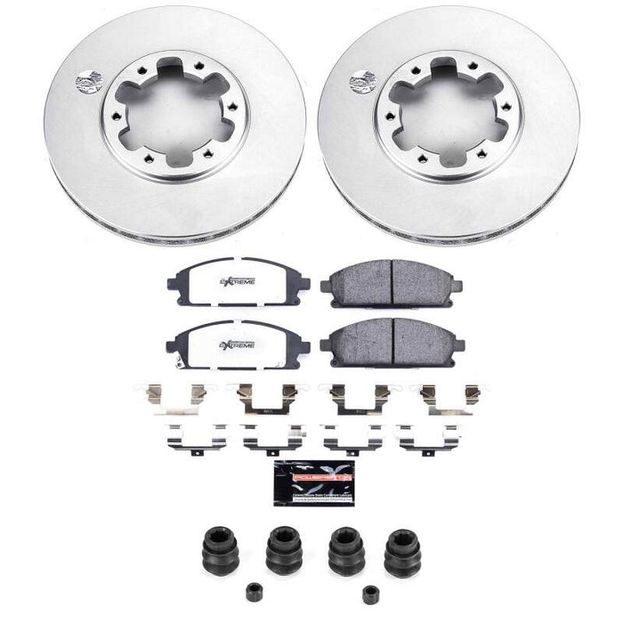 Power Stop 96-98 Nissan Pathfinder Front Z36 Coated Truck & Tow Brake Kit