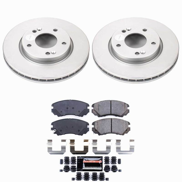 Power Stop 07-10 Hyundai Elantra Front Z23 Coated Brake Kit