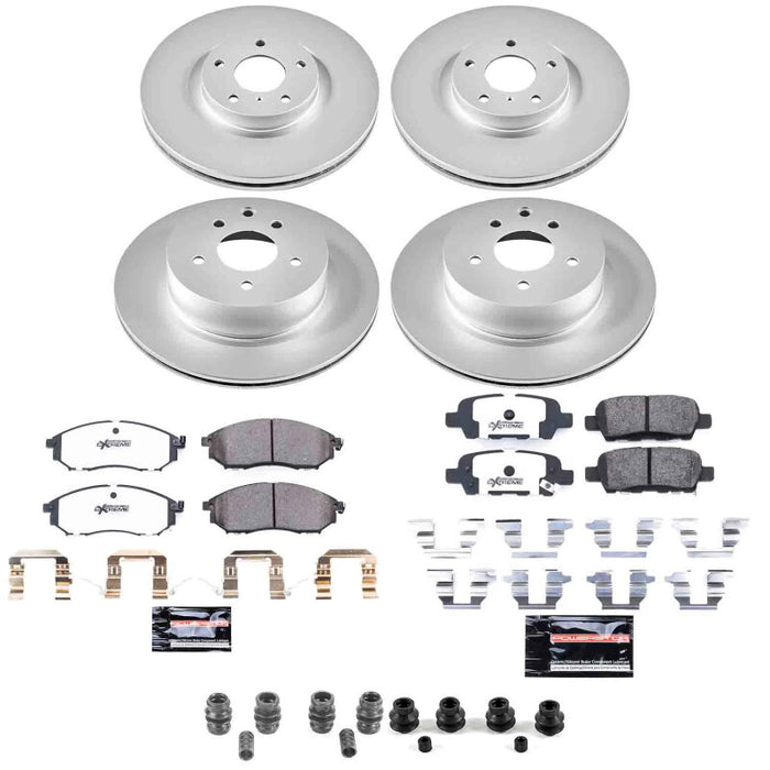 Power Stop 11-12 Infiniti G25 Front and Rear Z26 Coated Brake Kit