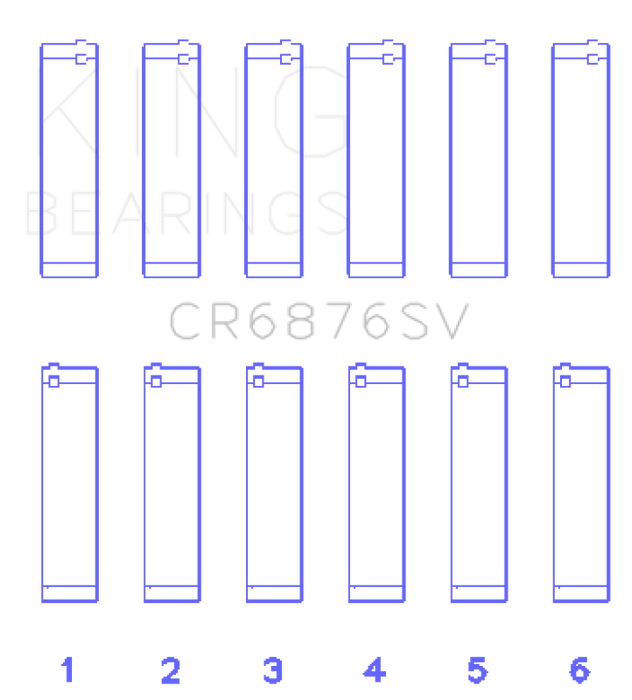 King Engine Bearings Mercedes Benz Om 642 Sputter Replacement (Size +0.25mm) Conrod Bearing Set
