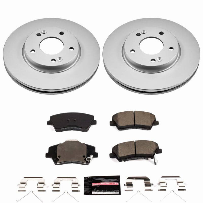Power Stop 17-20 Hyundai Elantra Front Z23 Coated Brake Kit