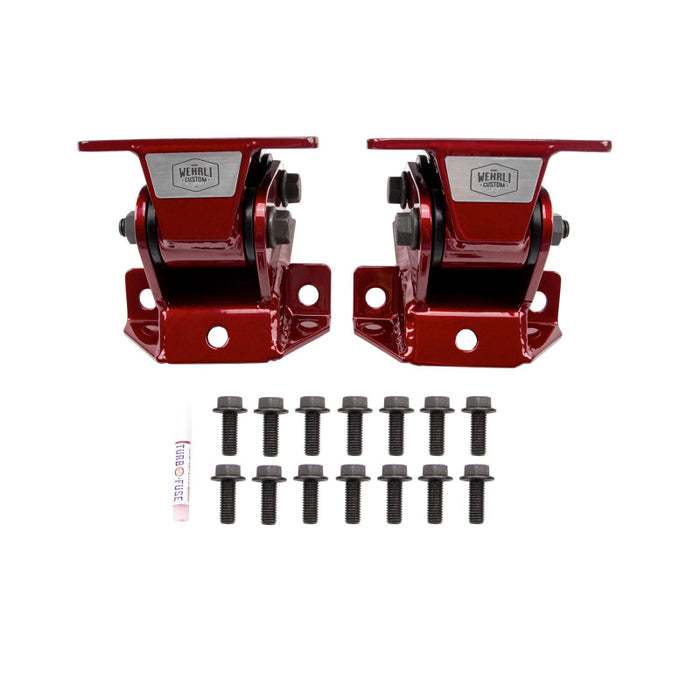 Wehrli 11-16 GM Duramax LML Heavy Duty Engine Mount - WCFab Red