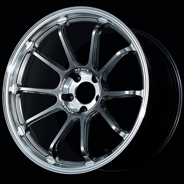 Advan RZ-DF2 19x8.5 / +45 Offset / 5x100 / 63mm Bore / Diamond Cut and Hyper Platinum Black