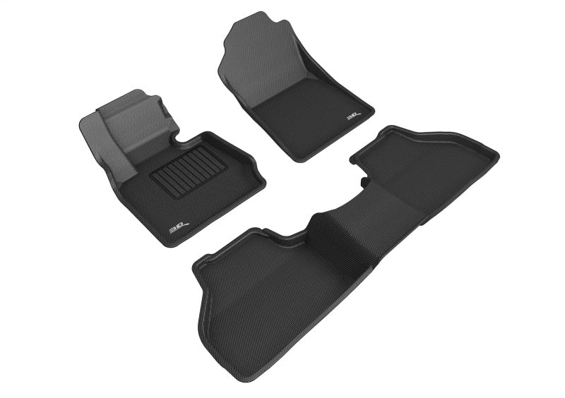 3D MAXpider 2011-2018 BMW X3/X4 F25/F26 Kagu 1st & 2nd Row Floormats - Black