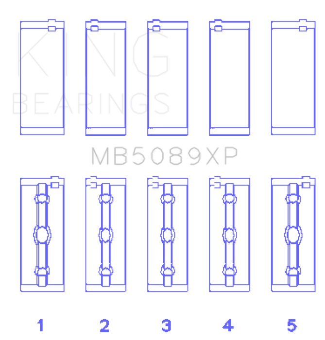 King Engine Bearings Toyota 1Rz/2Rz/3Rz (Size STDX) Main Bearing Set
