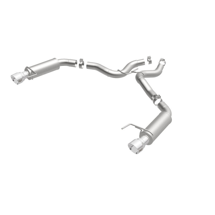 MagnaFlow Axle Back, SS, 3in, Competition, Dual Split Polished 4.5in Tip 2015 Ford Mustang GT V8 5.0