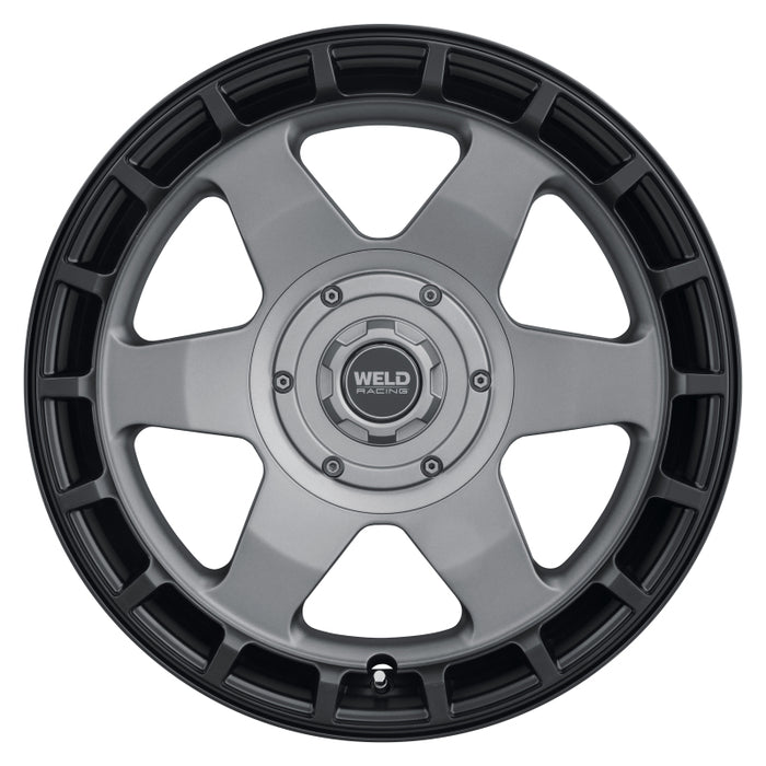 Weld Off-Road Ridge 20x9 - 8x180 BP - ET0 - 124.3mm CB - Satin Gunmetal Wheel (Black Ring)