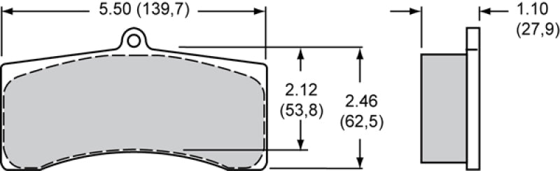 Wilwood pad 9728J ip polymatrix axle set