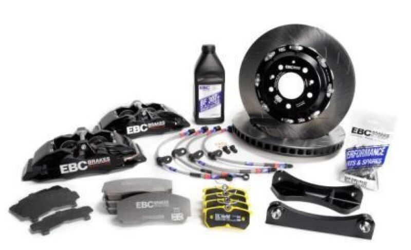 EBC Racing 12-21 BMW M240i F22 3.0T Black Apollo-6 Calipers 355mm Rotors Front Big Brake Kit