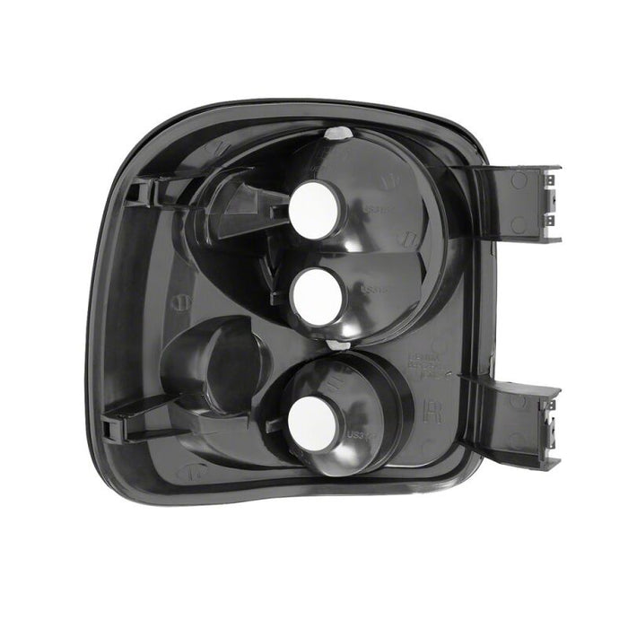 Raxiom 99-02 Chevrolet Silverado 1500 Stepside Axial Series Tail Lights- Black- Smoked Lens