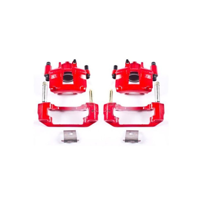 Power Stop 94-98 Ford Mustang Front Red Calipers w/Brackets - Pair