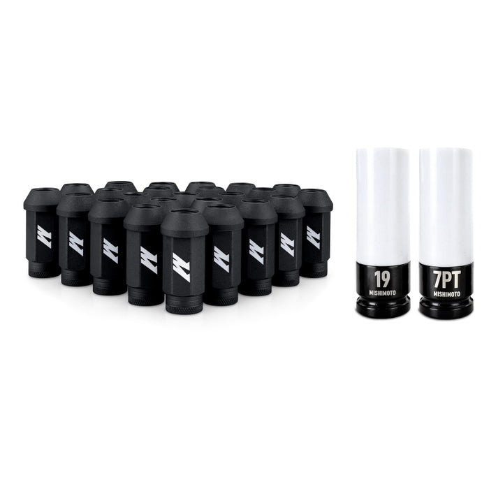 Mishimoto Steel Locking Lug Nuts M14x1.5 24pc Set Black