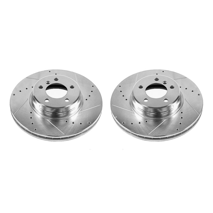 Power Stop 03-05 Land Rover Range Rover Front Evolution Drilled & Slotted Rotors - Pair