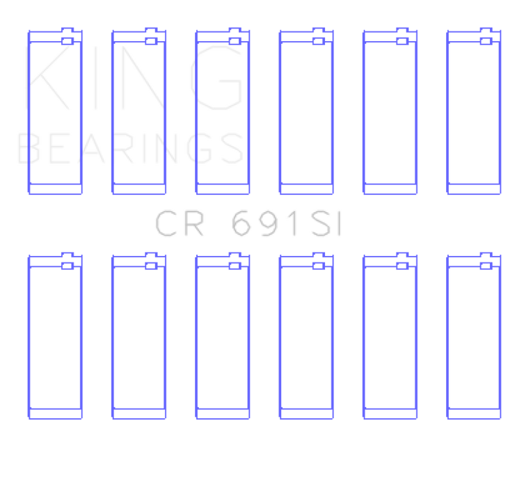 King Engine Bearings Ford V-6 183. (Size +0.50mm) Connecting Rod Bearing Set