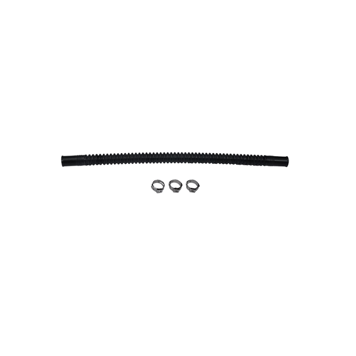 DeatschWerks Convoluted Tubing 250mm Length x 8mm ID Side 1 x 8mm ID Side 2 - Black